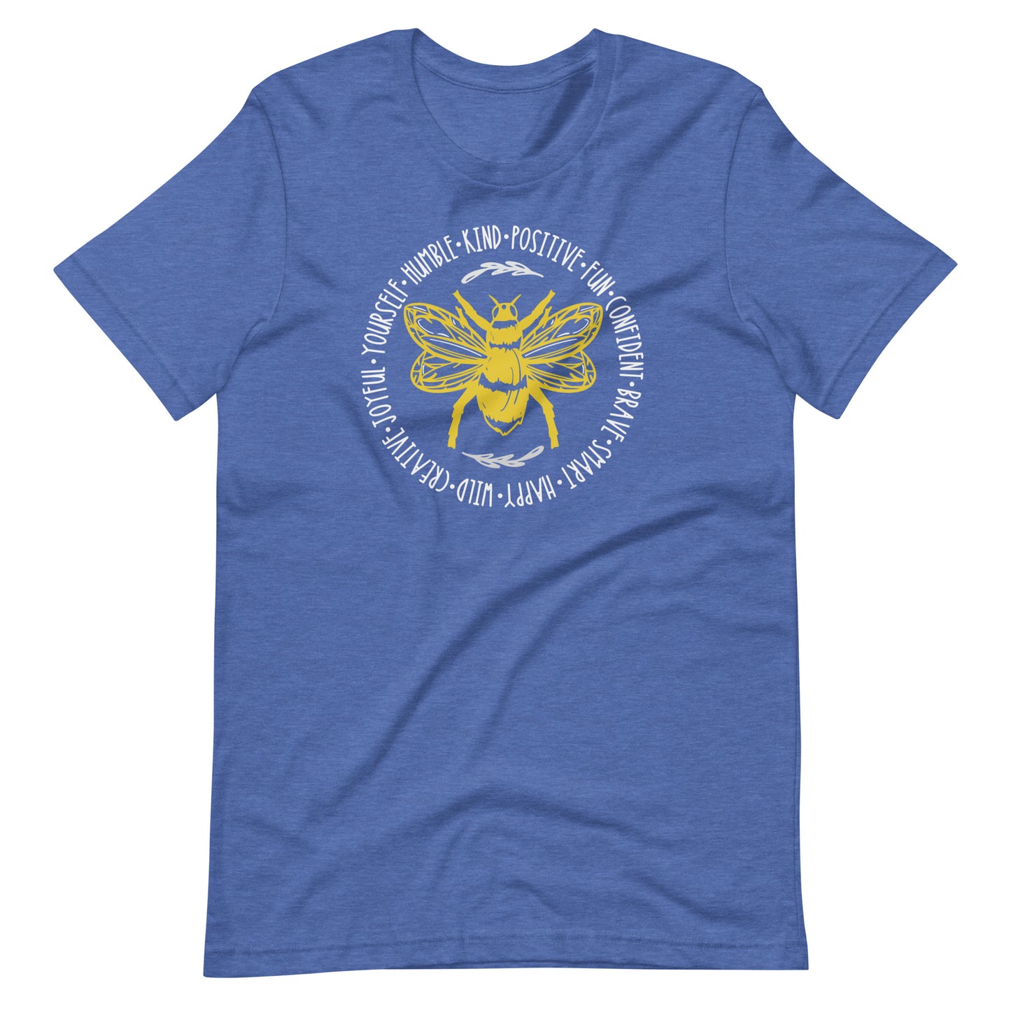 Bee Humble & Kind Kindness Cute Teacher Shirt - Heather True Royal