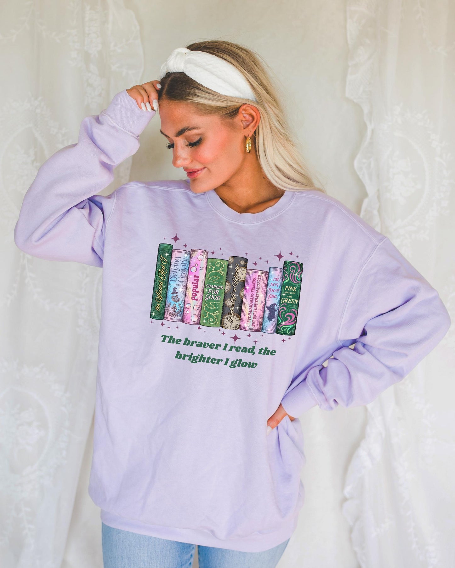 Wicked Sweatshirt with Books Unisex Crewneck Sweatshirt | Wicked Musical