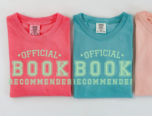 Official Book Recommender Comfort Colors Tshirt
