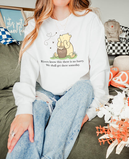 Winnie-The-Pooh Sweatshirt – Cozy Reading Sweatshirt | Unisex Crewneck Pullover