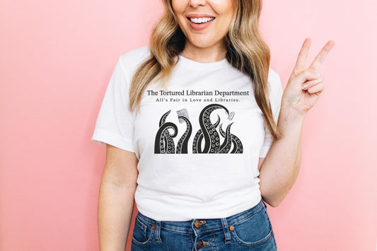 Tortured Librarian's Department Unisex T-shirt | Reading and Librarian Tshirt