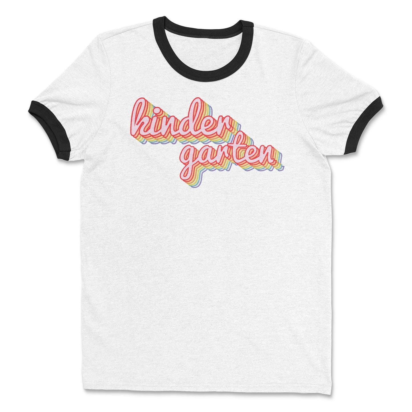 Retro Rainbow Teacher T-Shirt: Vintage First Grade Style