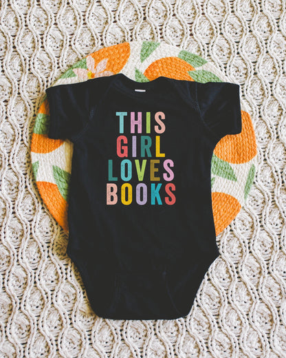 Cute Book Lover Baby Bodysuit: This Girl Reads Books Infant Bodysuit