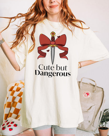 Dagger And Bows T-Shirt – Unisex Garment Dyed Shirt With Unique Lived-In Look
