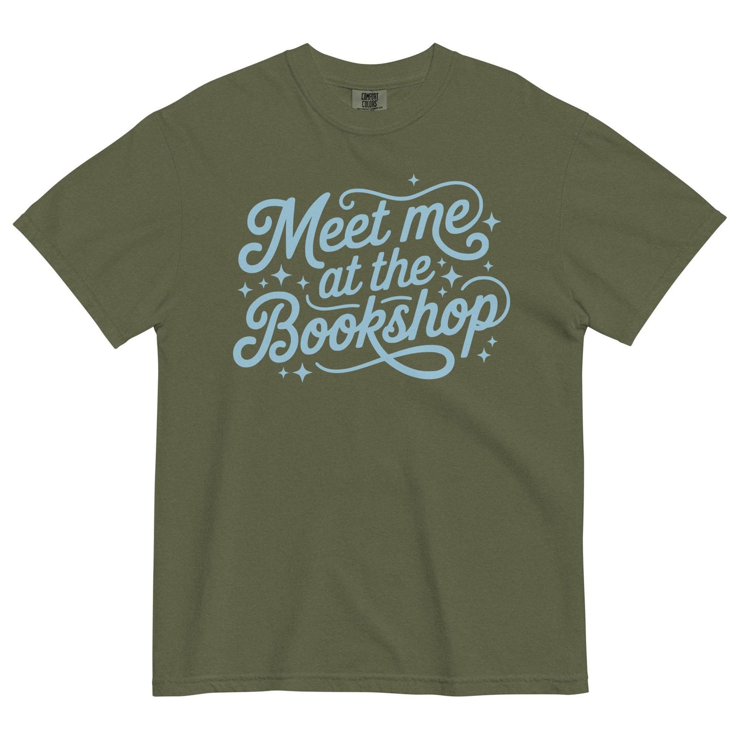 Meet Me at the Bookshop Unisex garment-dyed heavyweight t-shirt