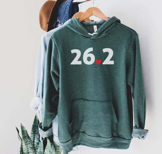 Marathon 26.2 Heart Hoodie Sweatshirt