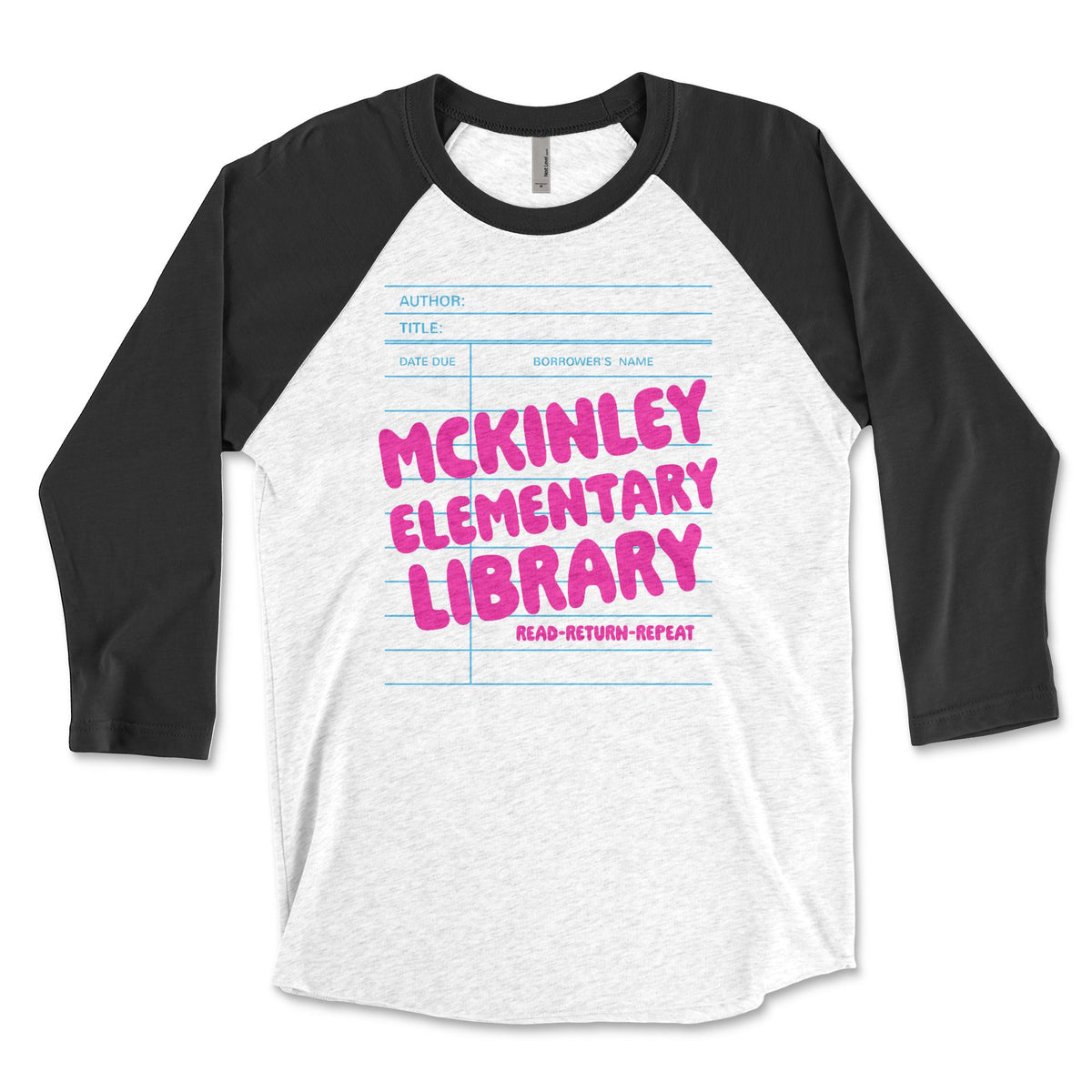 Custom Library Card Raglan Shirt, Personalized School Library Baseball Tee