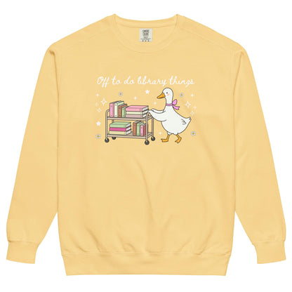 Unisex garment-dyed sweatshirt