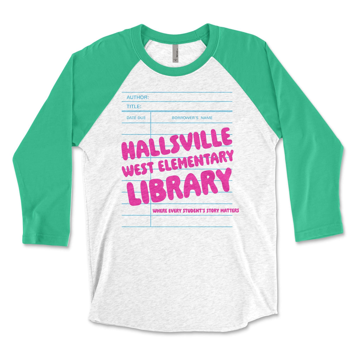 Custom Library Card Raglan Shirt, Personalized School Library Baseball Tee