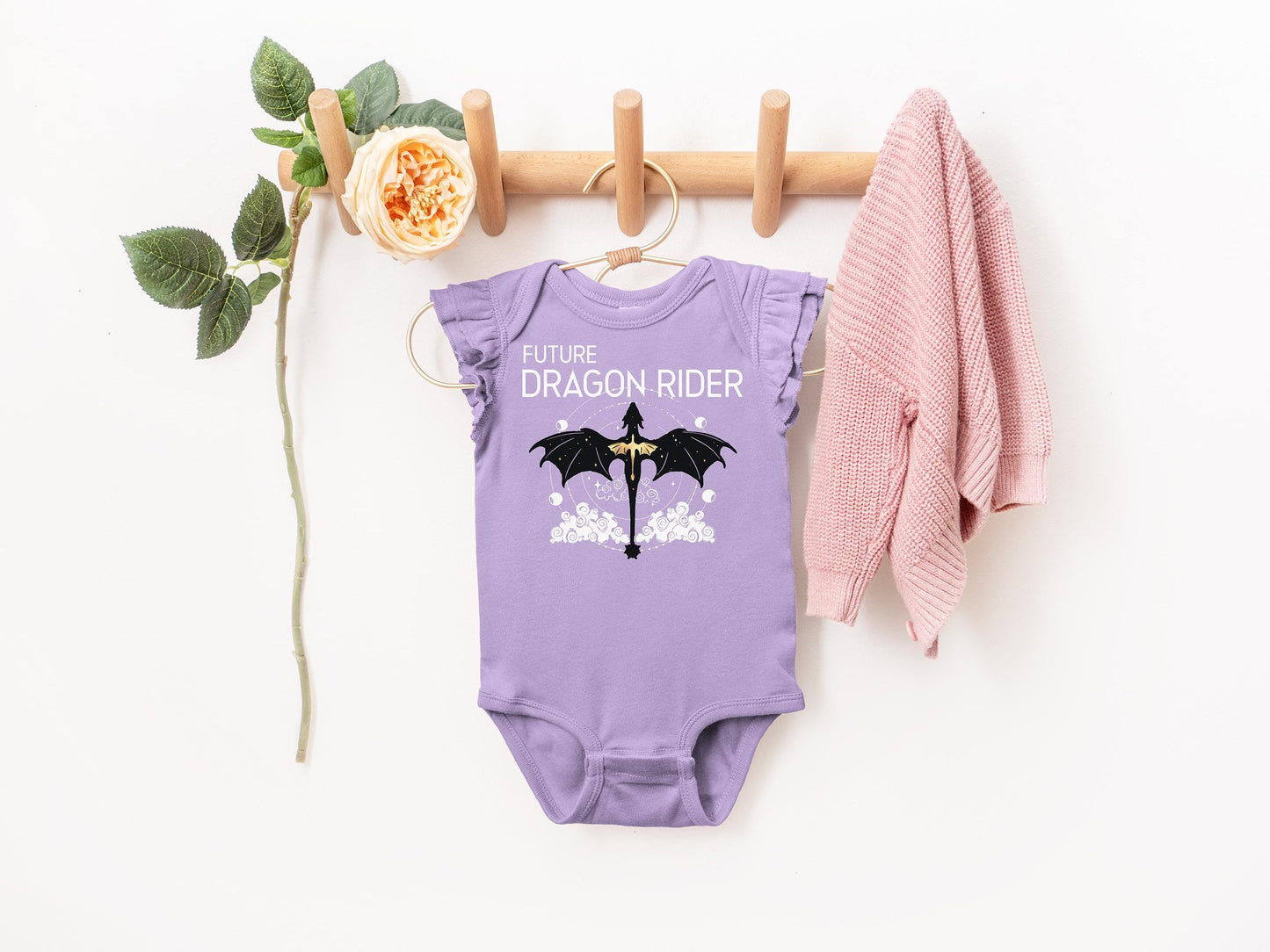 Future Dragon Rider Baby Onesie: Nerdy Bookish Gift