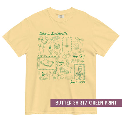 Bachelorette Party Shirt - Romance Book Lover Unisex Heavyweight Tee With Soft Cotton