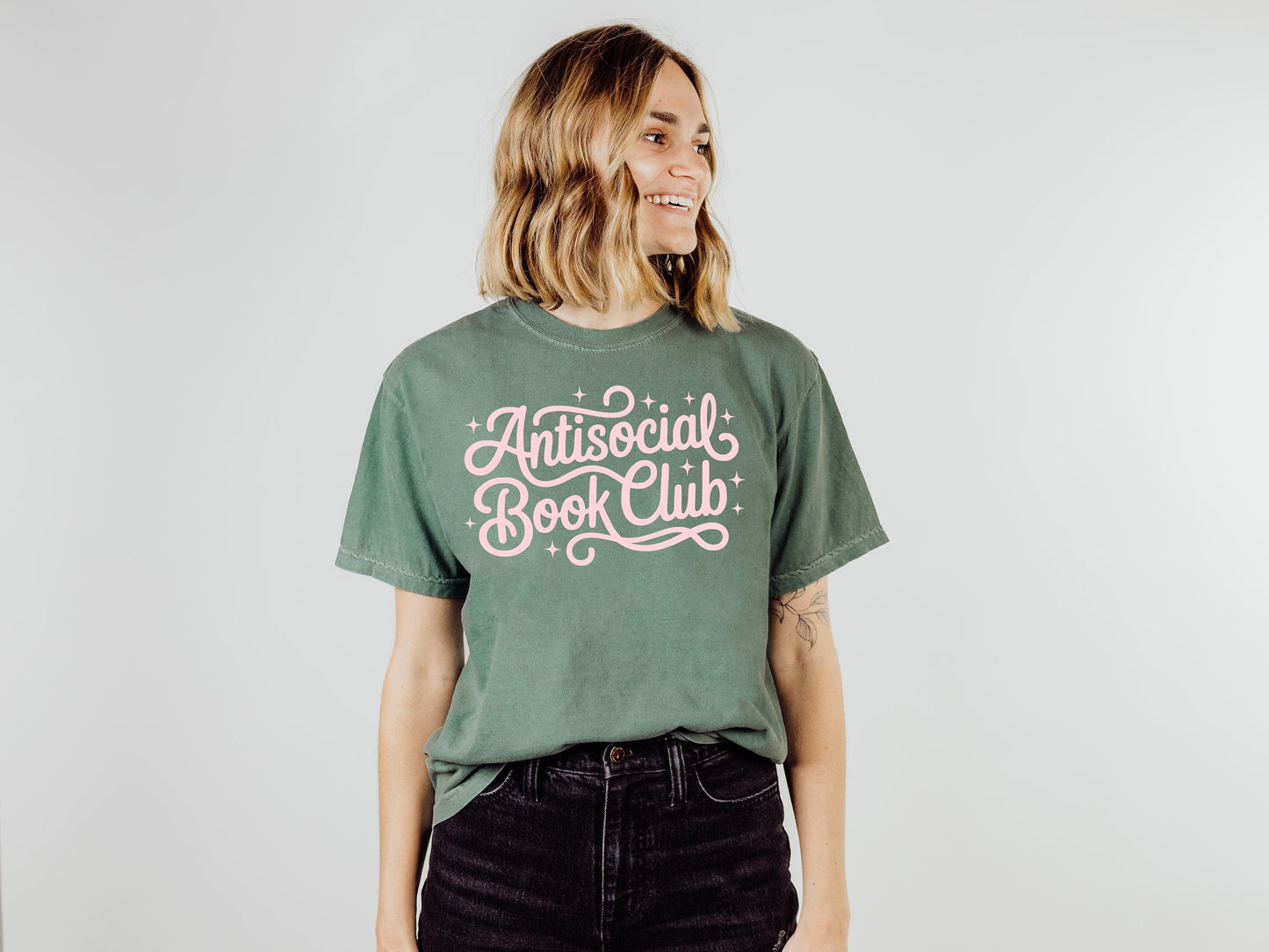 Antisocial Book Club Reading Unisex Garment-Dyed Heavyweight T-shirt