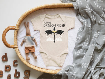 Future Dragon Rider Onesie Fourth Wing Baby Onesie Dragon Book Gift New Mom Gift Baby Shower Gift Newborn Gift Fandom Gift Fantasy Gift