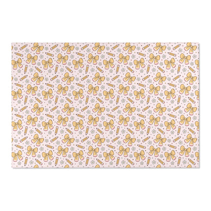 Cute Bows and Pencils Classroom Area Rug | Teacher Rug and Classroom Decor