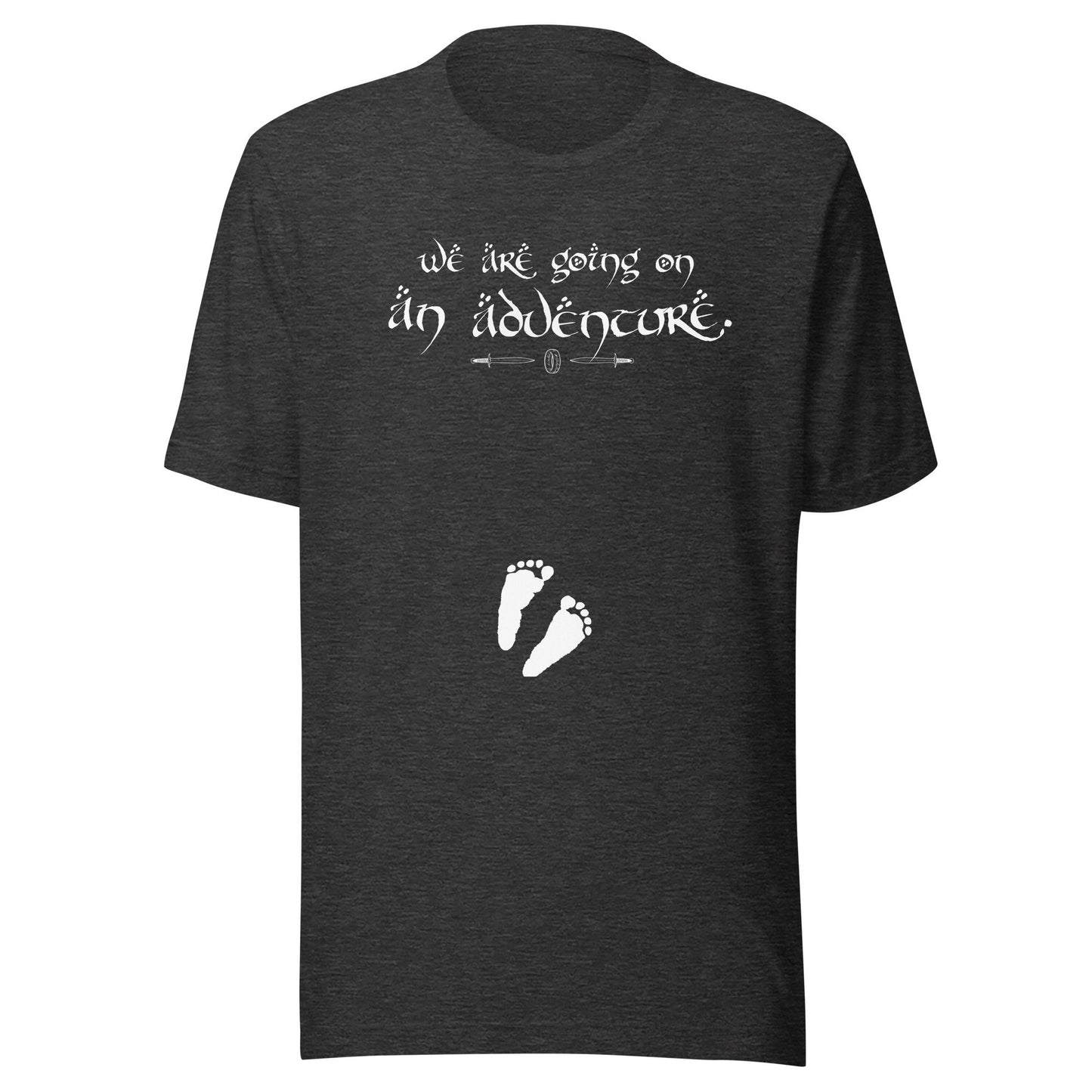 LOTR Pregnancy Announcement Tshirt | We're Going on an Adventure with Baby Footprints for the tiniest of "Hobbitses"