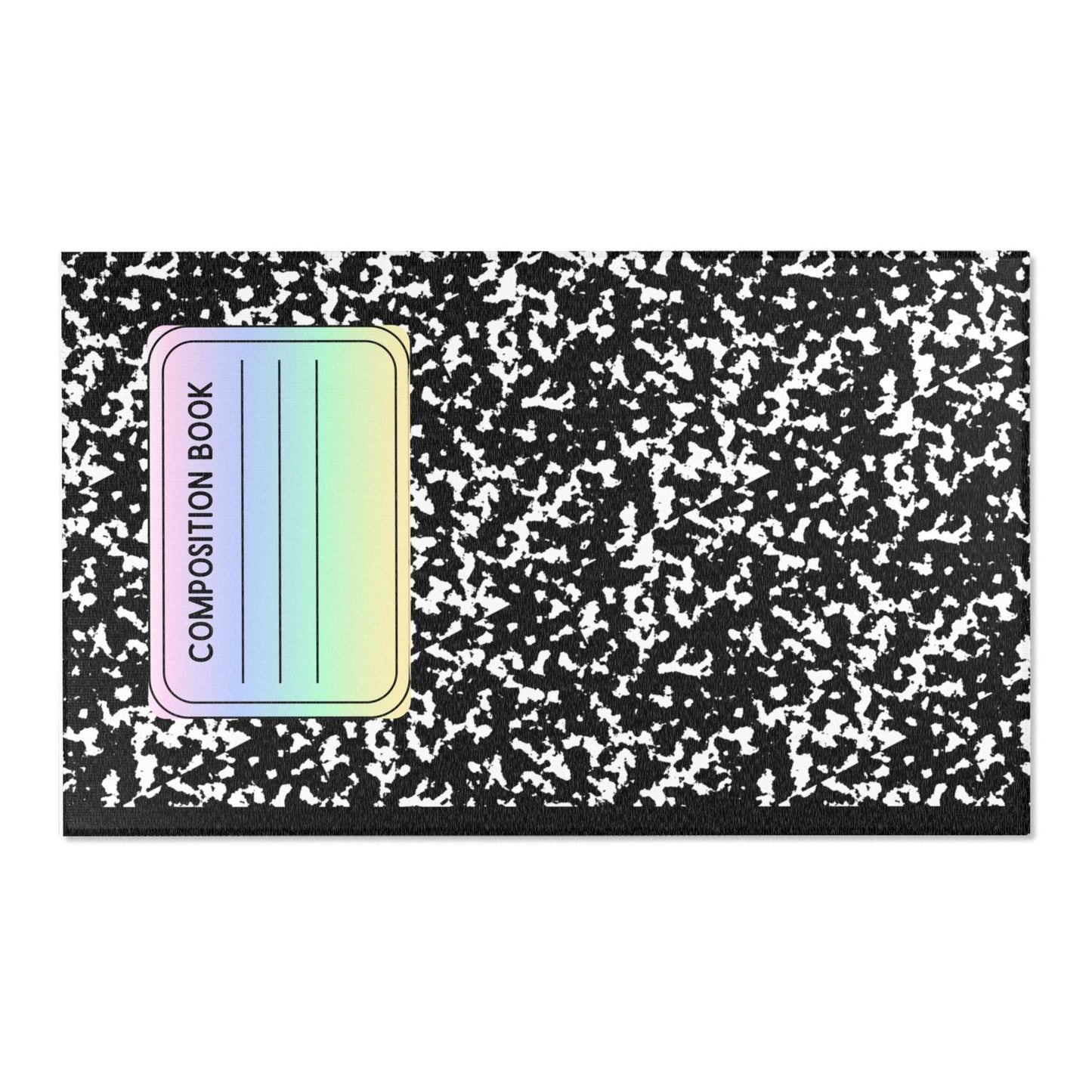 Rainbow Composition Book Area Rug | Colorful Classroom Rug