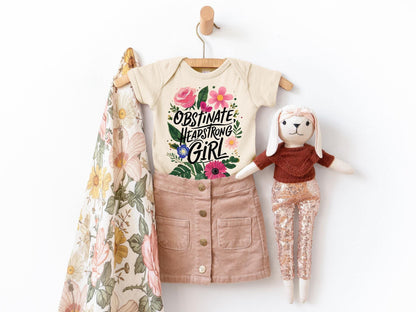 pride and prejudice baby shower gift nerdy baby gift literary baby gift cute girl baby clothing infant floral baby mauve headstrong girl jane austen