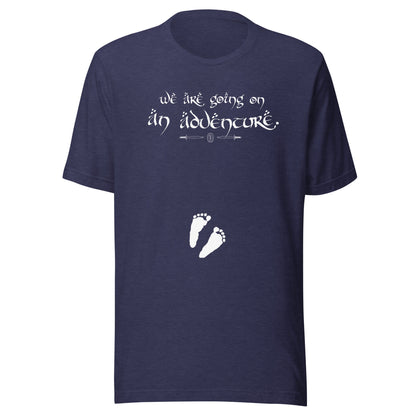 LOTR Pregnancy Announcement Tshirt | We're Going on an Adventure with Baby Footprints for the tiniest of "Hobbitses"