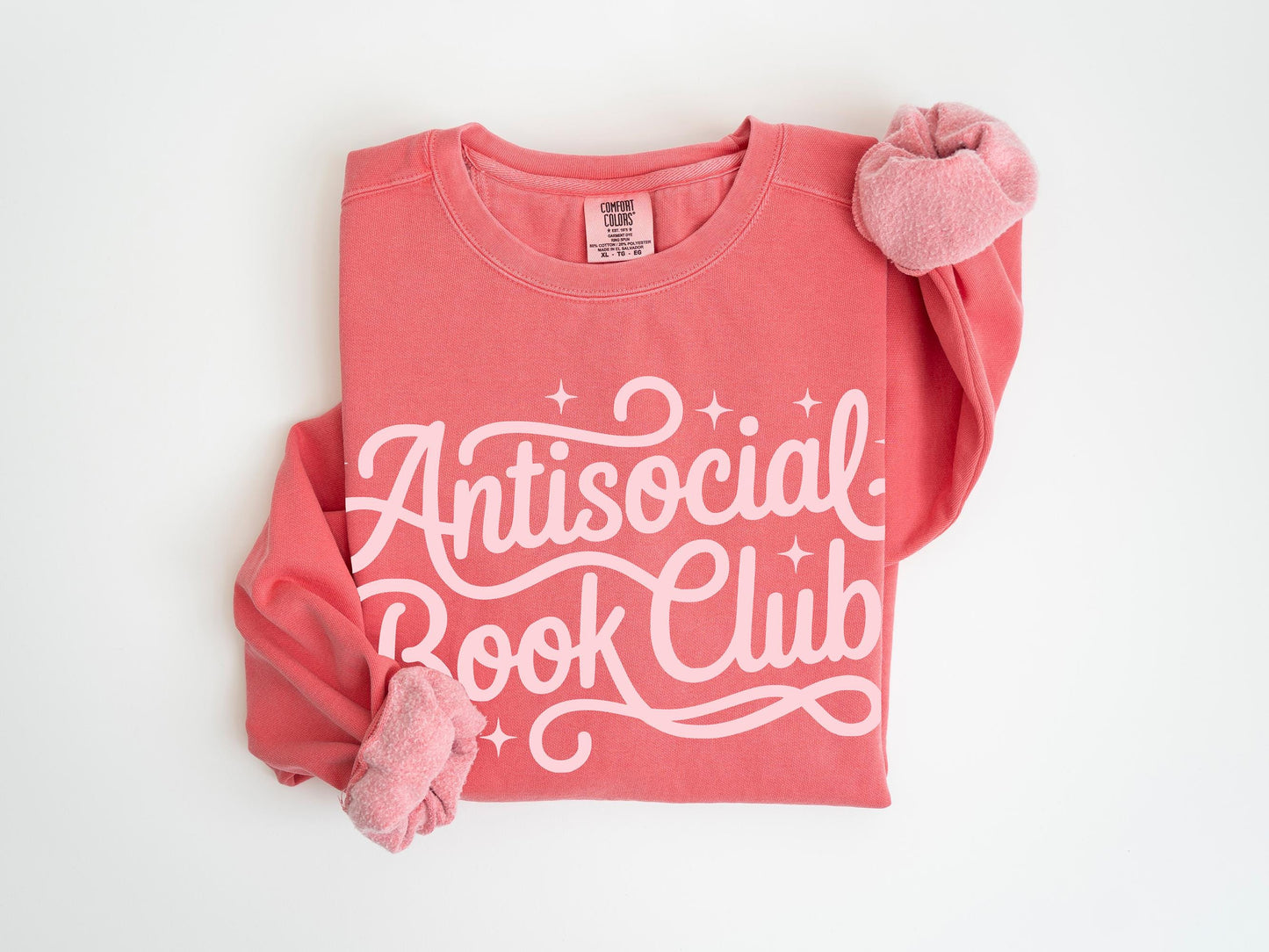 Book Lover Unisex Garment-Dyed Sweatshirt | Antisocial Book Club Gift for Reader