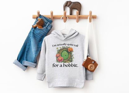 Quite Tall for a Halfling Toddler Sweatshirt Nerdy LOTR Merch Bookish Literary Gift