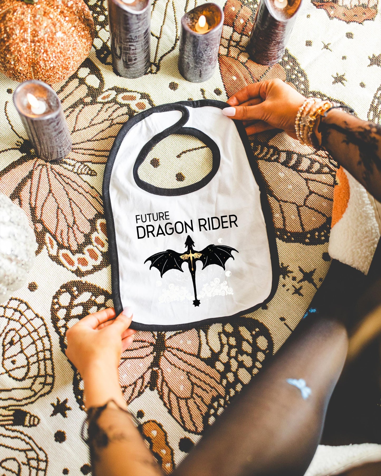 Future Dragon Rider Baby Bib - Cute Nerdy Infant Apparel