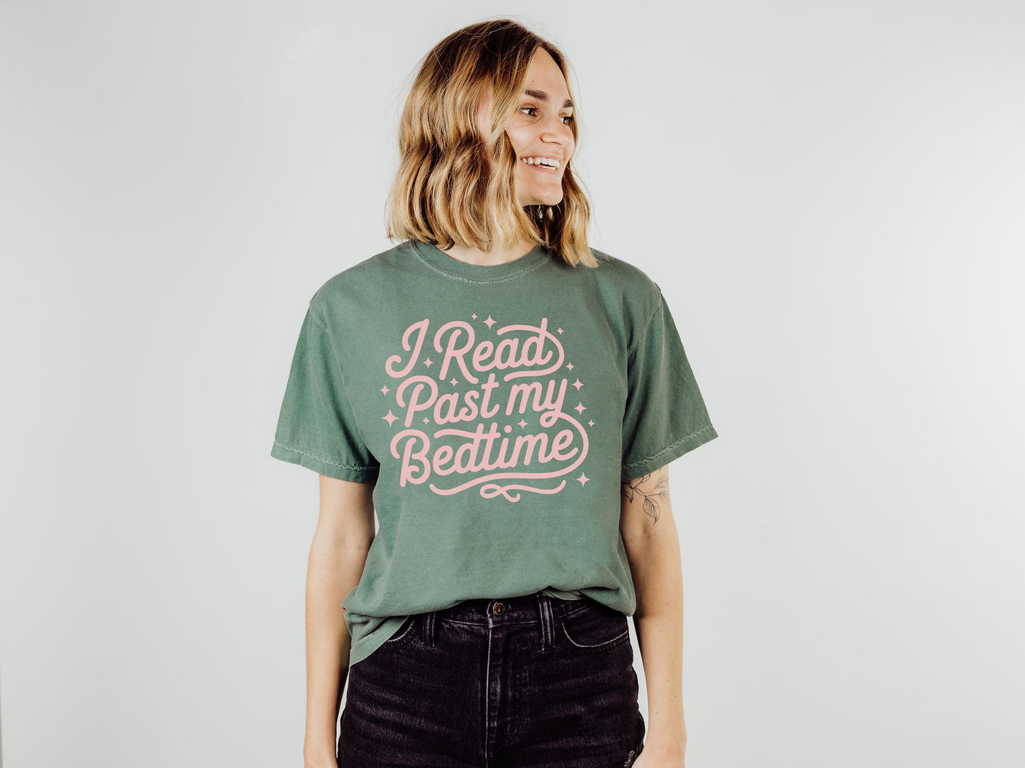 I Read Past My Bedtime Reading Unisex Garment-Dyed Heavyweight T-shirt
