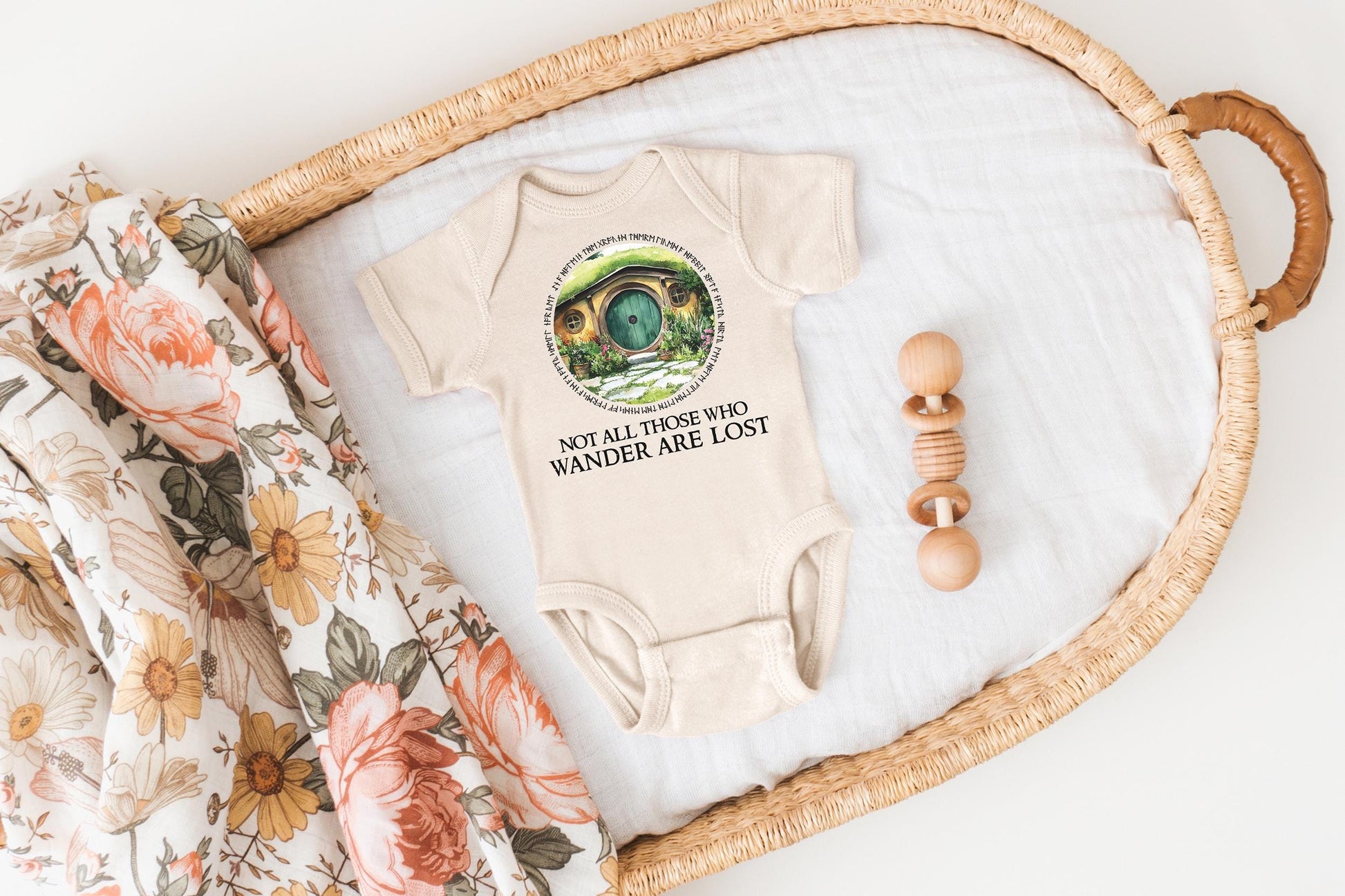 not all those who wander are lost onesie lotr bodysuit Hobbit Lord of the Rings Baby Shower Gifts