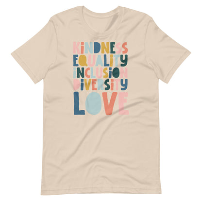 Kindness Equality Inclusion Block Letters  Design | Back To School | SPED Teacher | Gift for Teacher