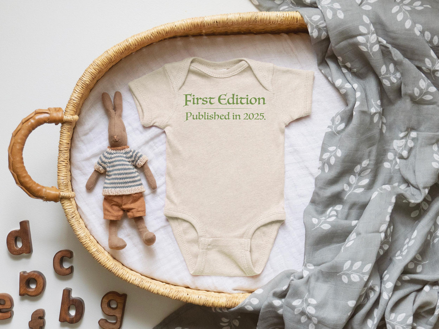 Literary Baby Announcement “First Edition” Baby Bodysuit