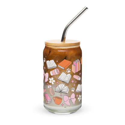 Cutie Books Glass Can Tumbler (16 oz)
