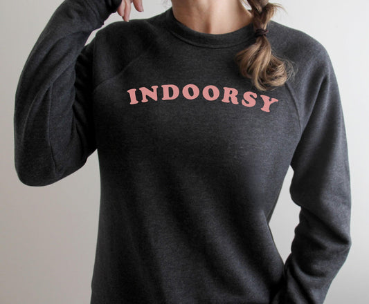 Indoorsy Unisex Raglan Crewneck Sweatshirt