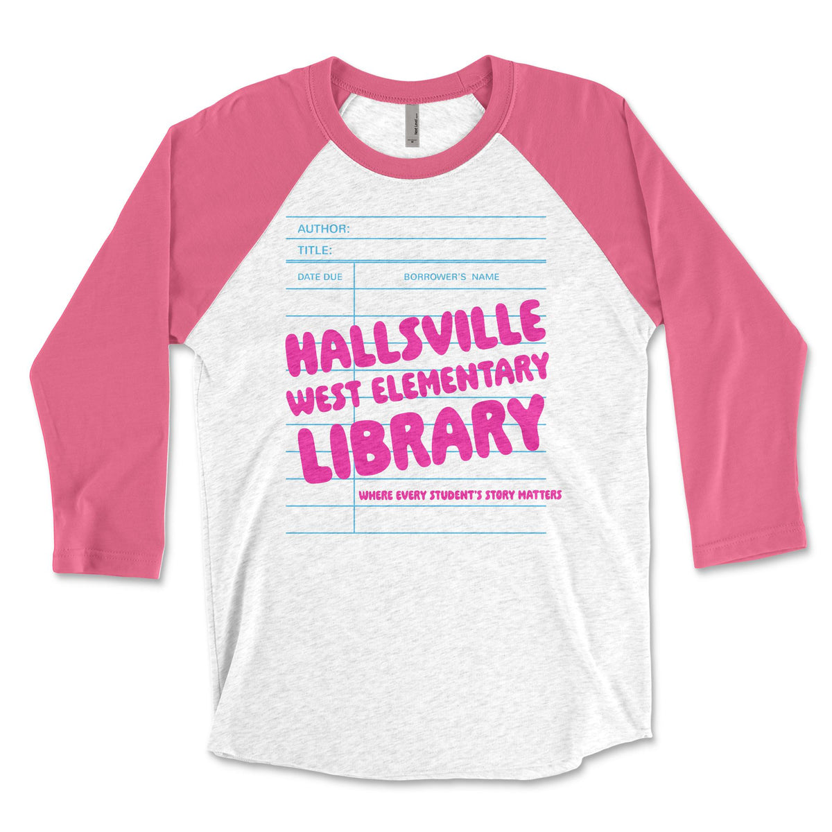 Custom Library Card Raglan Shirt, Personalized School Library Baseball Tee