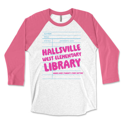Custom Library Card Raglan Shirt, Personalized School Library Baseball Tee