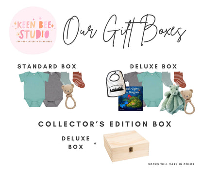 Tolkien Inspired Hero's Adventure and Fantasy Baby Shower Gift Box with Dragon