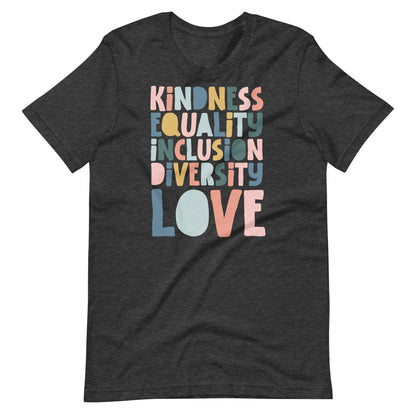 Kindness Equality Inclusion Block Letters  Design | Back To School | SPED Teacher | Gift for Teacher