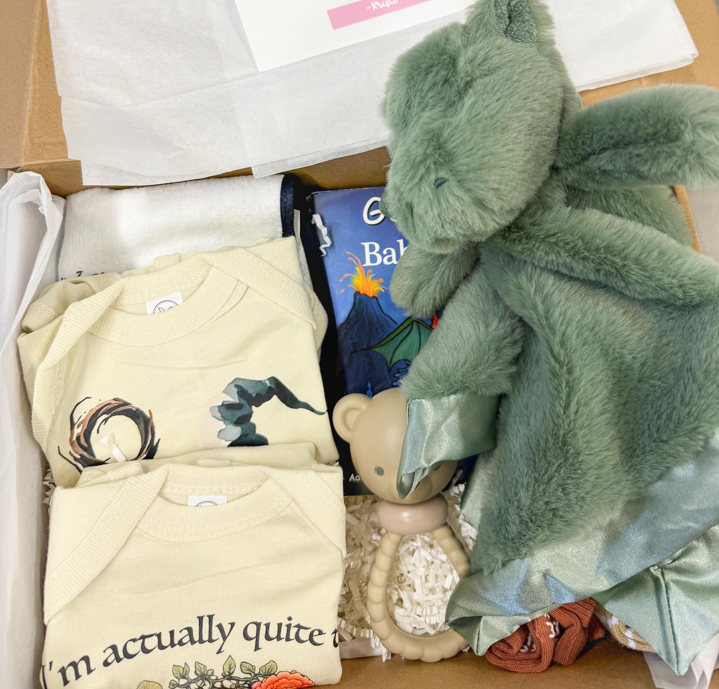 Tolkien Inspired Hero's Adventure and Fantasy Baby Shower Gift Box with Dragon