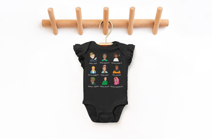 Feminist Baby Bodysuit: Women's History Ruffled Infant Clothing