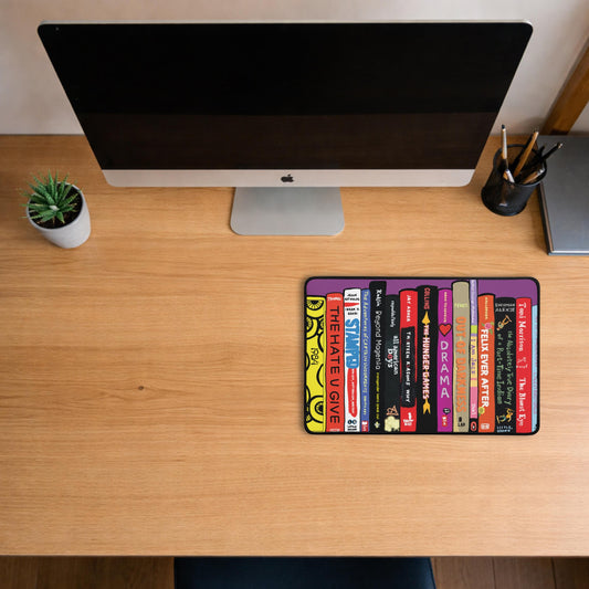 Banned Books Desk Mat - Anti Slip Surface, Durable Hemmed Edges & Cushioned Comfort