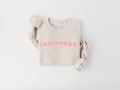 Indoorsy Unisex Raglan Crewneck Sweatshirt