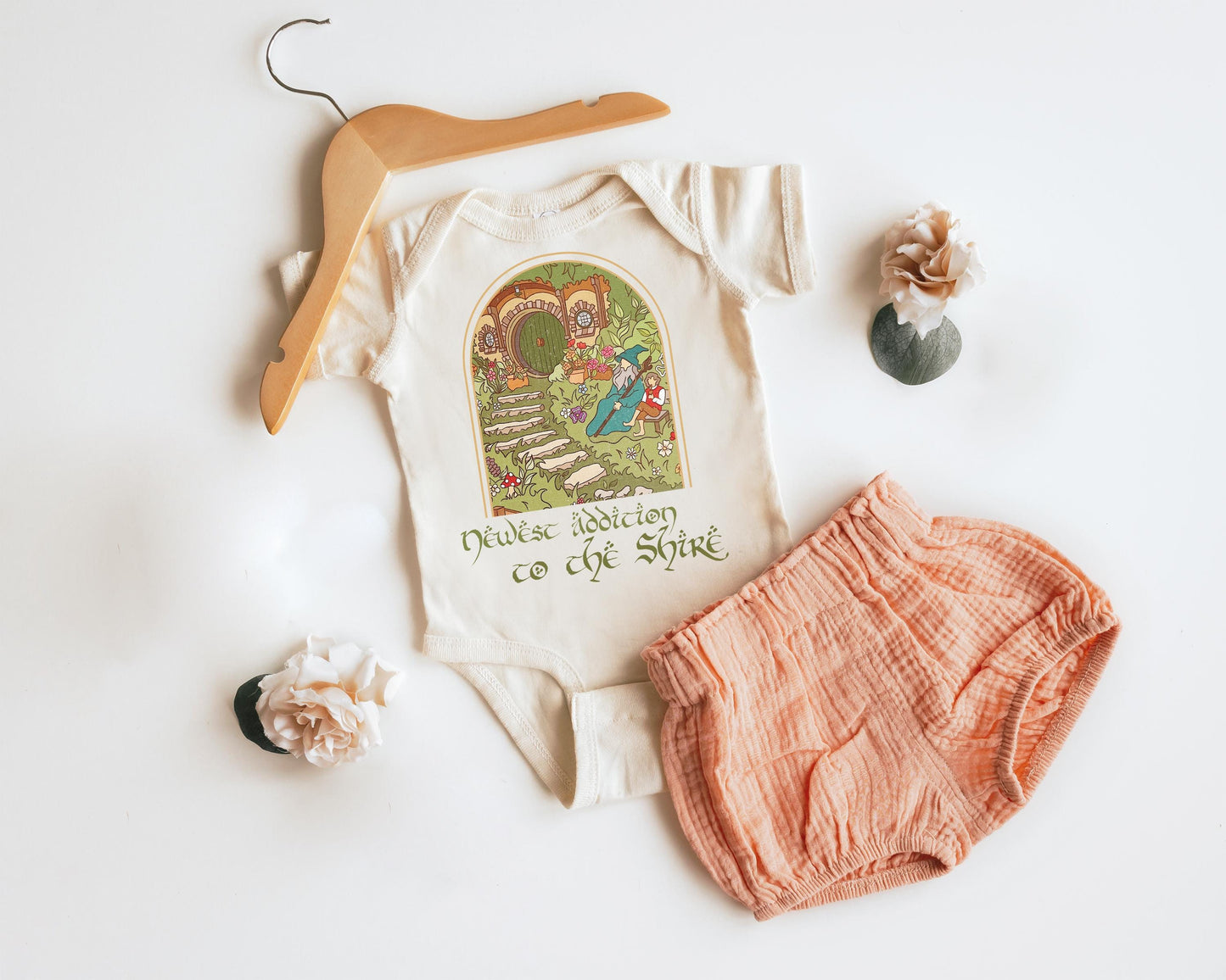 Lord of the Ring Inspired Baby Bodysuit: Newest Addition to the Shire - Soft Cotton, Newborn Gift