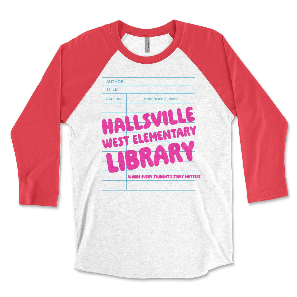 Custom Library Card Raglan Shirt, Personalized School Library Baseball Tee