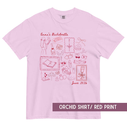 Bachelorette Party Shirt - Romance Book Lover Unisex Heavyweight Tee With Soft Cotton