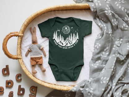 Star Wars When You Wish Upon a Star Baby Bodysuit in Forest Green