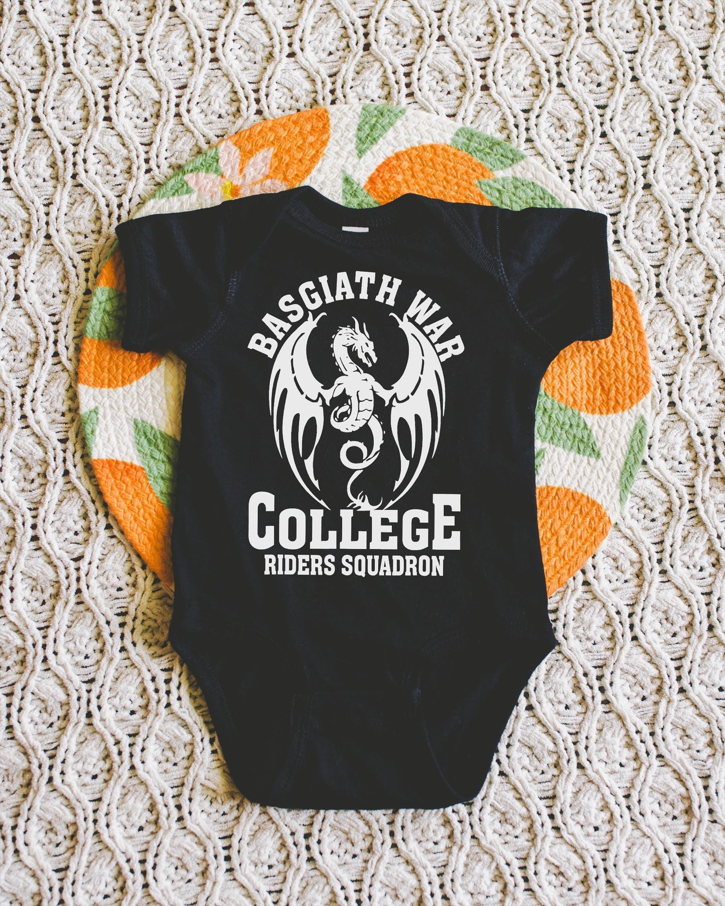 Fantasy War College Baby Onesie, Dragon Rider Baby Outfit, Book Lover Gift, Nerdy Baby Clothes, Fantasy Baby Shower Gift
