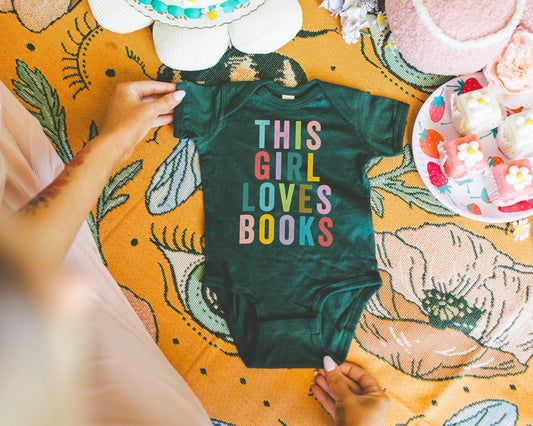 Cute Book Lover Baby Bodysuit: This Girl Reads Books Infant Bodysuit