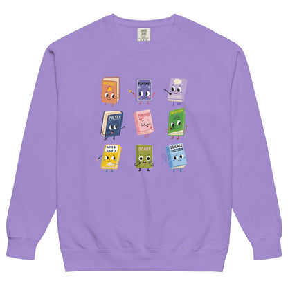 Book Genres Unisex garment-dyed sweatshirt