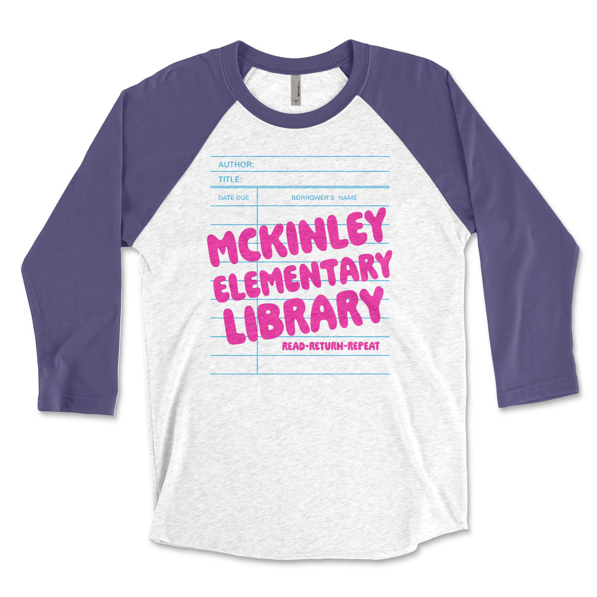 Custom Library Card Raglan Shirt, Personalized School Library Baseball Tee