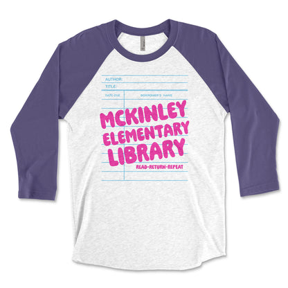 Custom Library Card Raglan Shirt, Personalized School Library Baseball Tee