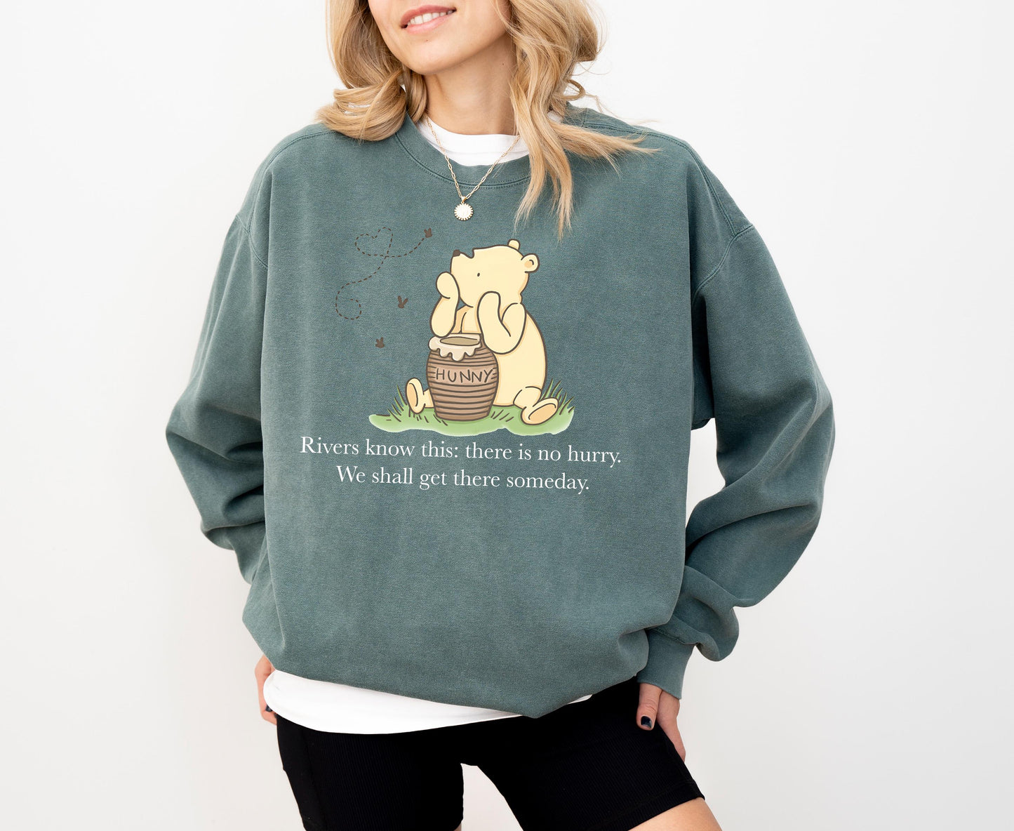 Winnie-The-Pooh Sweatshirt – Cozy Reading Sweatshirt | Unisex Crewneck Pullover