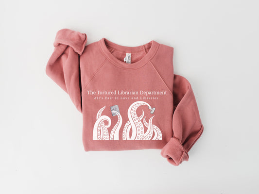 Tortured Librarian Department Crewneck Sweatshirt - Swift Inspired Library Shirt